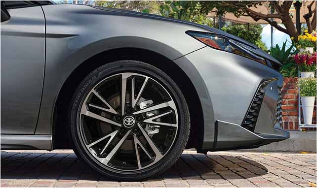 front alloy rims and tires