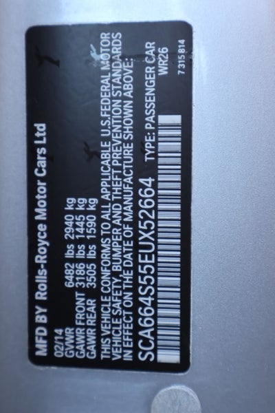 2014 Rolls-Royce Ghost 4dr Sdn