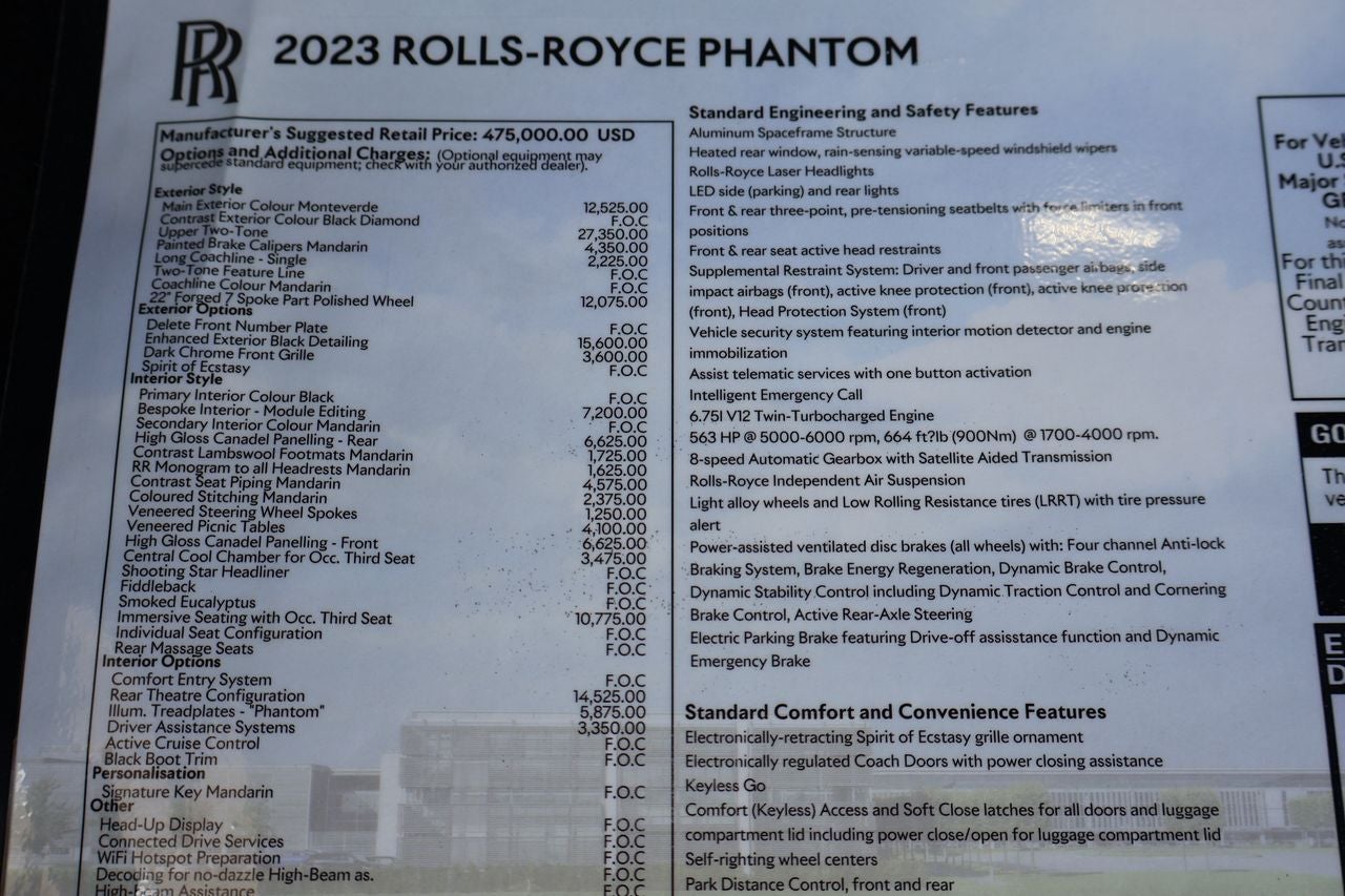 2023 Rolls-Royce Phantom Base