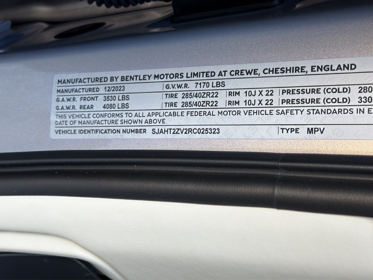 2024 Bentley Bentayga EWB Base