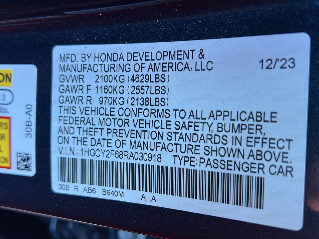2024 Honda Accord Hybrid EX-L