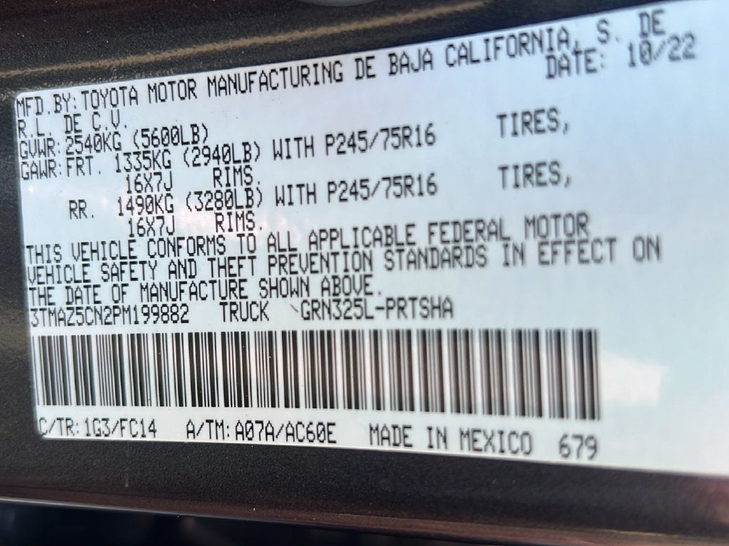 2023 Toyota Tacoma SR5 V6