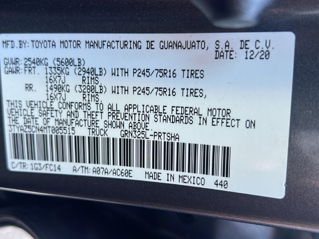 2021 Toyota Tacoma SR5 V6