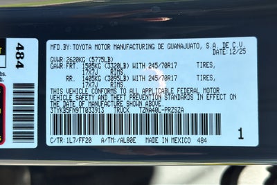 2026 Toyota Tacoma SR5