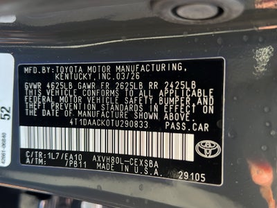2026 Toyota Camry SE