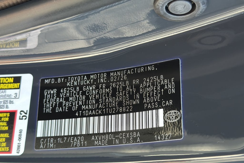 2026 Toyota Camry SE