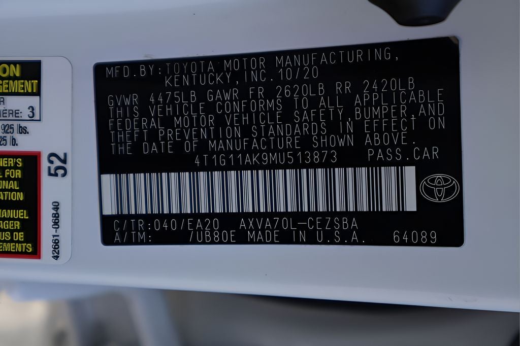 2021 Toyota Camry Base