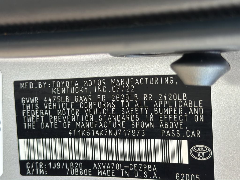 2022 Toyota Camry XSE