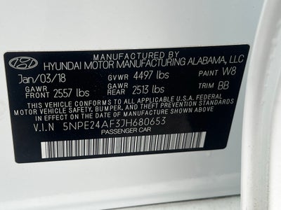 2018 Hyundai Sonata SE