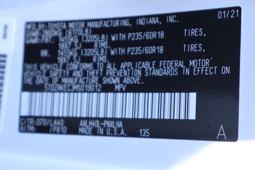 2021 Toyota Sienna Limited 7 Passenger