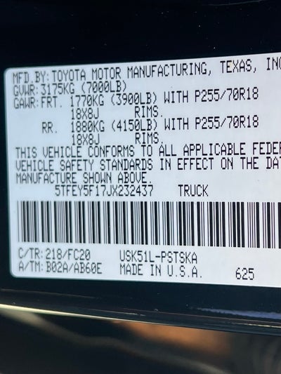 2018 Toyota Tundra SR5 CrewMax