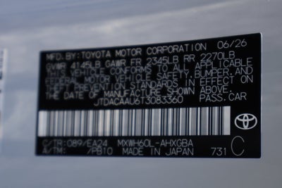 2026 Toyota Prius Base