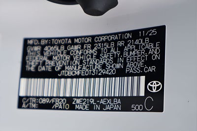 2026 Toyota Corolla Hybrid LE