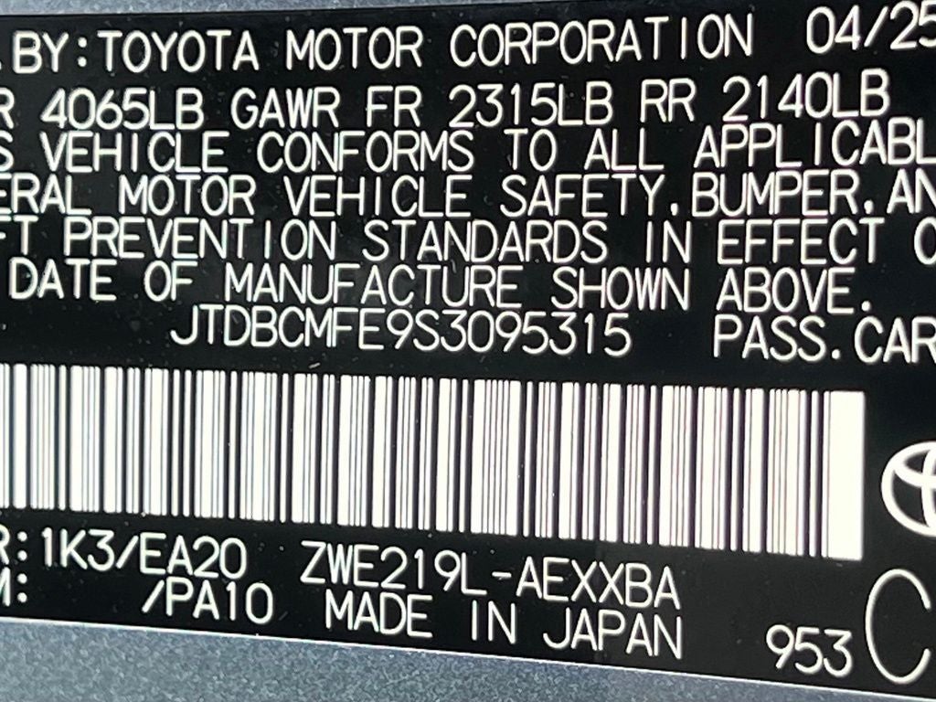 2025 Toyota Corolla Hybrid XLE