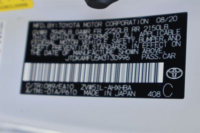 2021 Toyota Prius XLE
