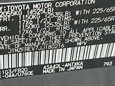 2018 Toyota RAV4 LE
