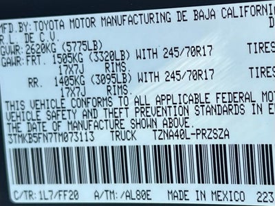2026 Toyota Tacoma SR5
