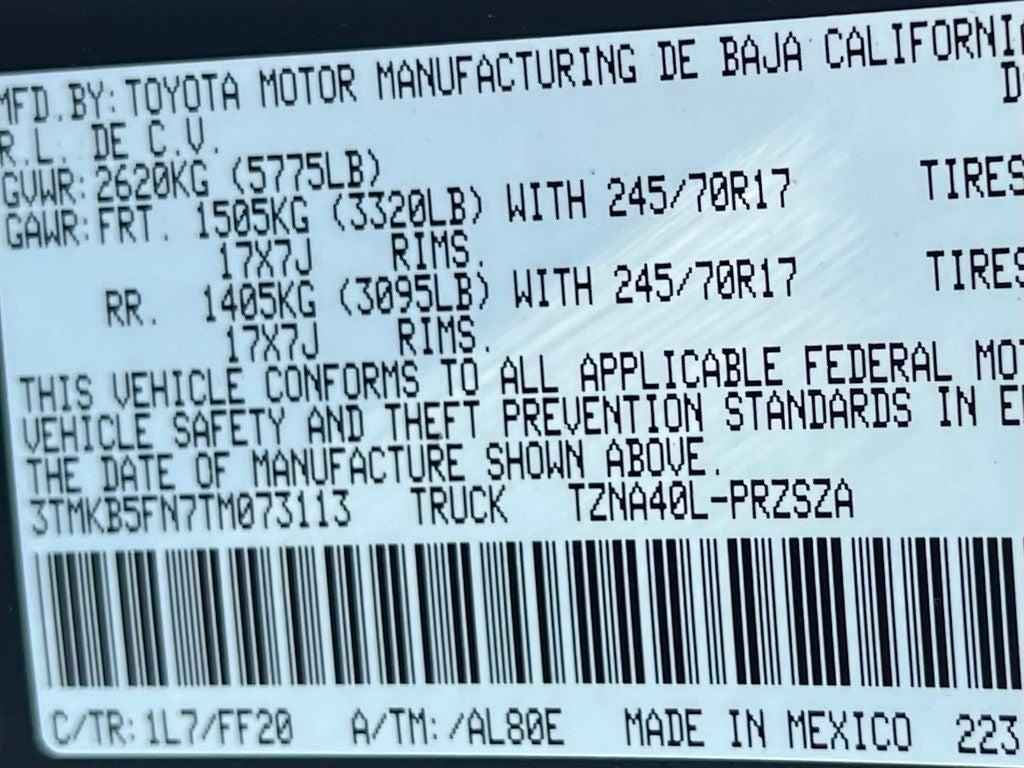 2026 Toyota Tacoma SR5