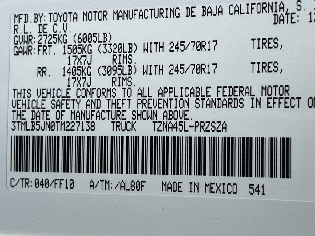 2026 Toyota Tacoma SR5