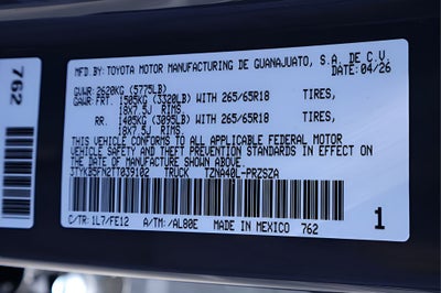 2026 Toyota Tacoma TRD Sport