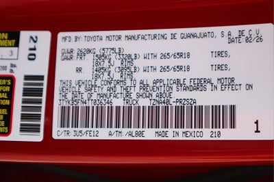 2026 Toyota Tacoma TRD Sport