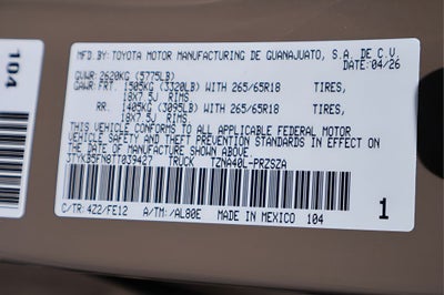 2026 Toyota Tacoma TRD Sport