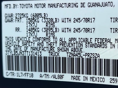 2026 Toyota Tacoma SR5