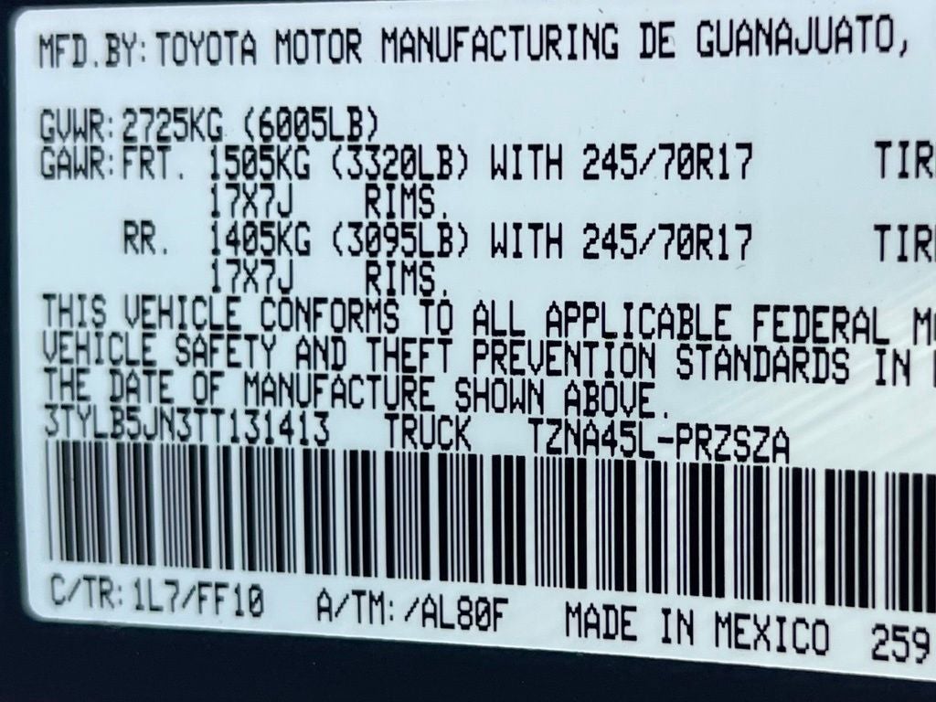 2026 Toyota Tacoma SR5