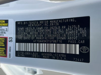 2026 Toyota Camry XSE