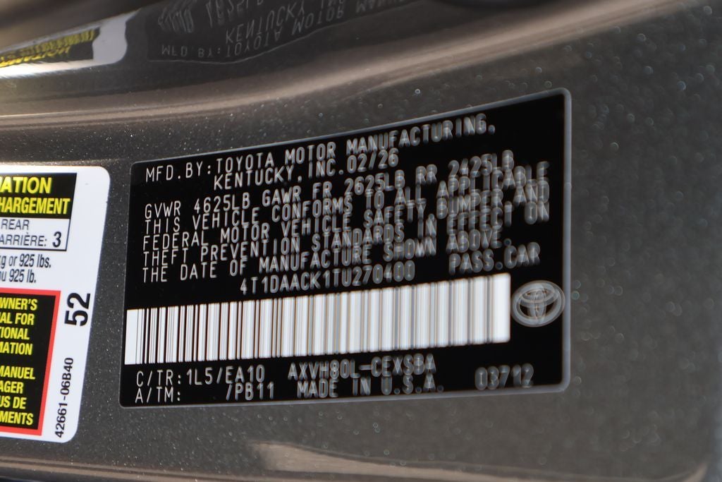 2026 Toyota Camry SE