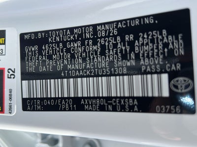 2026 Toyota Camry SE