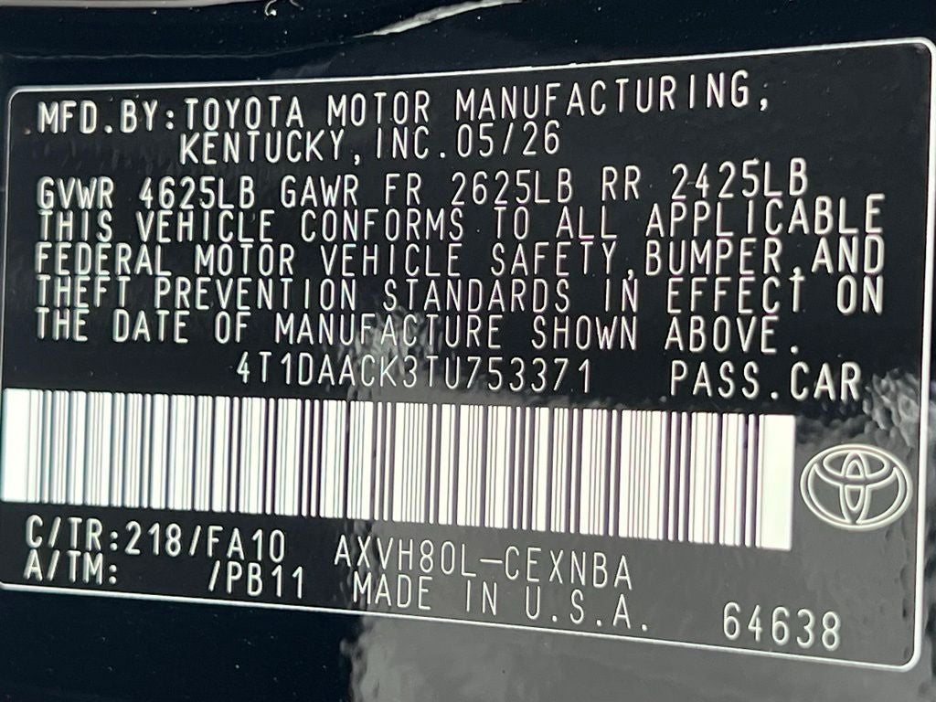 2026 Toyota Camry LE