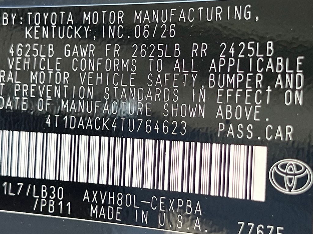 2026 Toyota Camry XSE