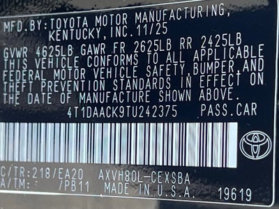 2026 Toyota Camry SE