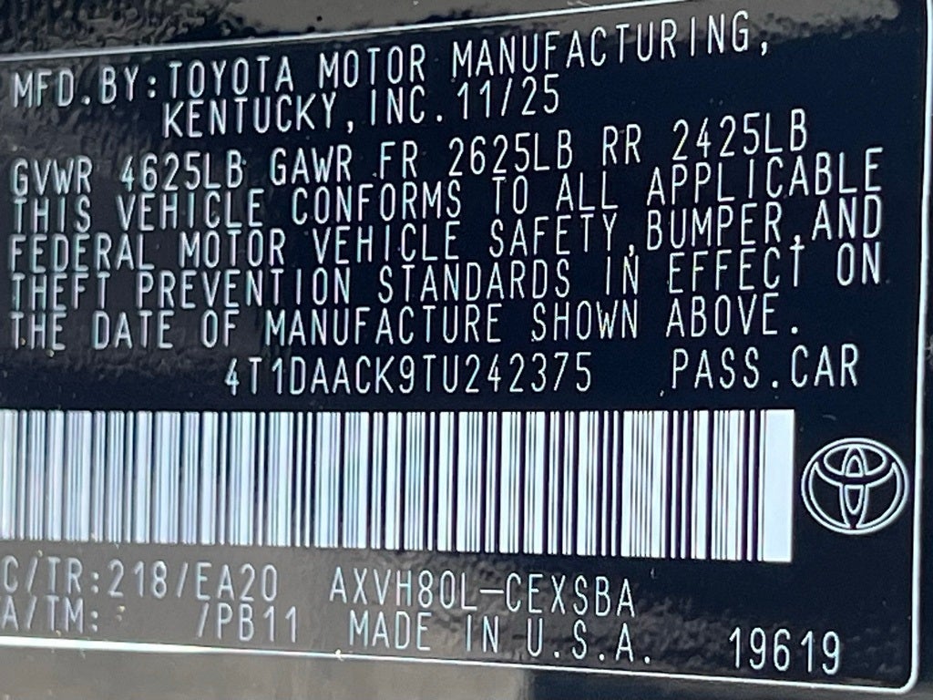 2026 Toyota Camry SE