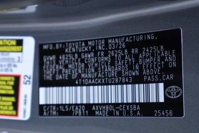 2026 Toyota Camry SE