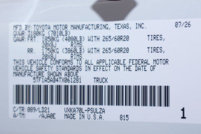 2026 Toyota Tundra Limited