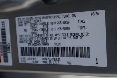 2026 Toyota Tundra Limited