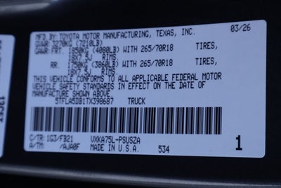 2026 Toyota Tundra SR5