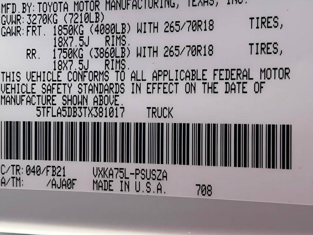 2026 Toyota Tundra SR5