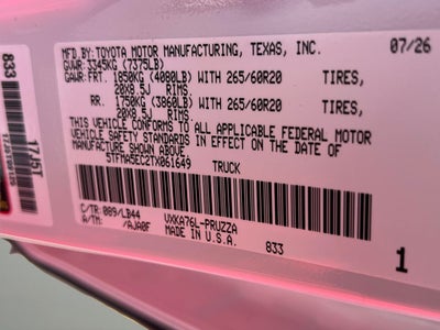 2026 Toyota Tundra 1794 Edition