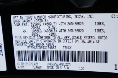 2026 Toyota Tundra i-FORCE MAX Tundra Platinum