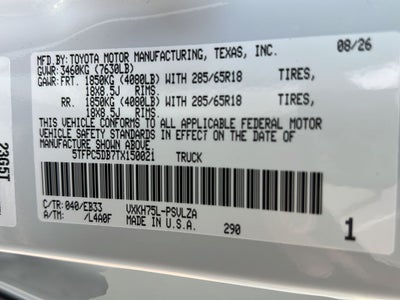 2026 Toyota Tundra i-FORCE MAX Tundra TRD Pro