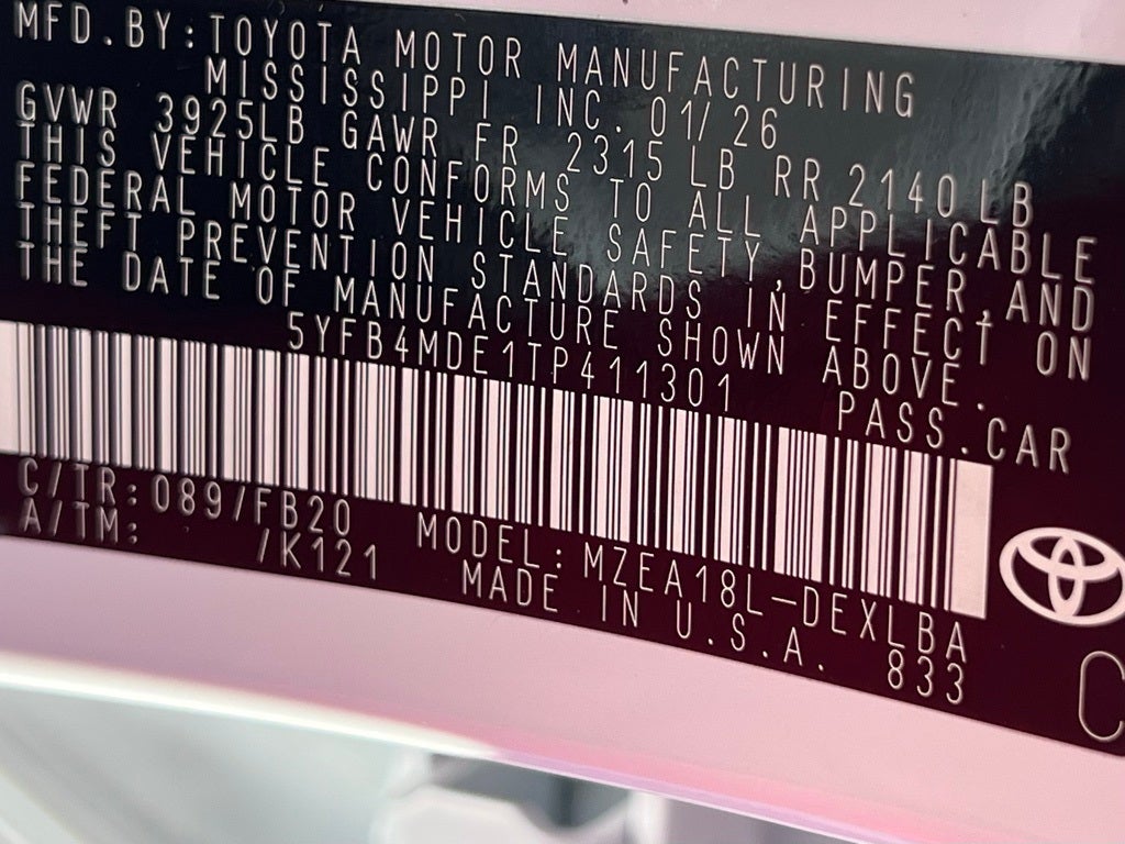 2026 Toyota Corolla LE