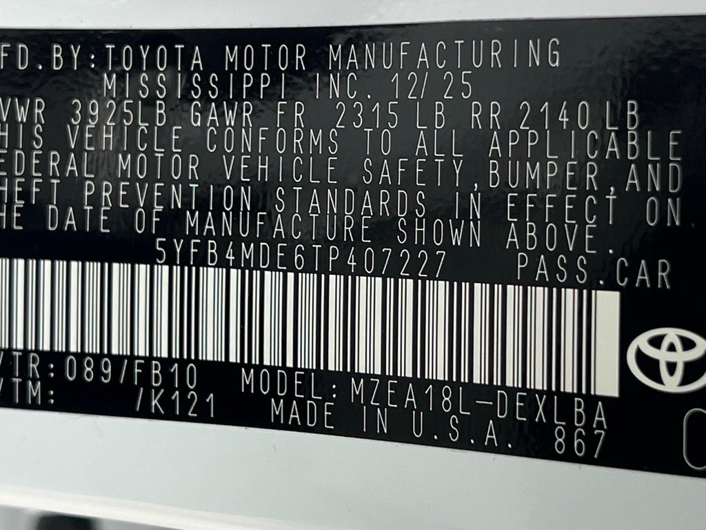 2026 Toyota Corolla LE