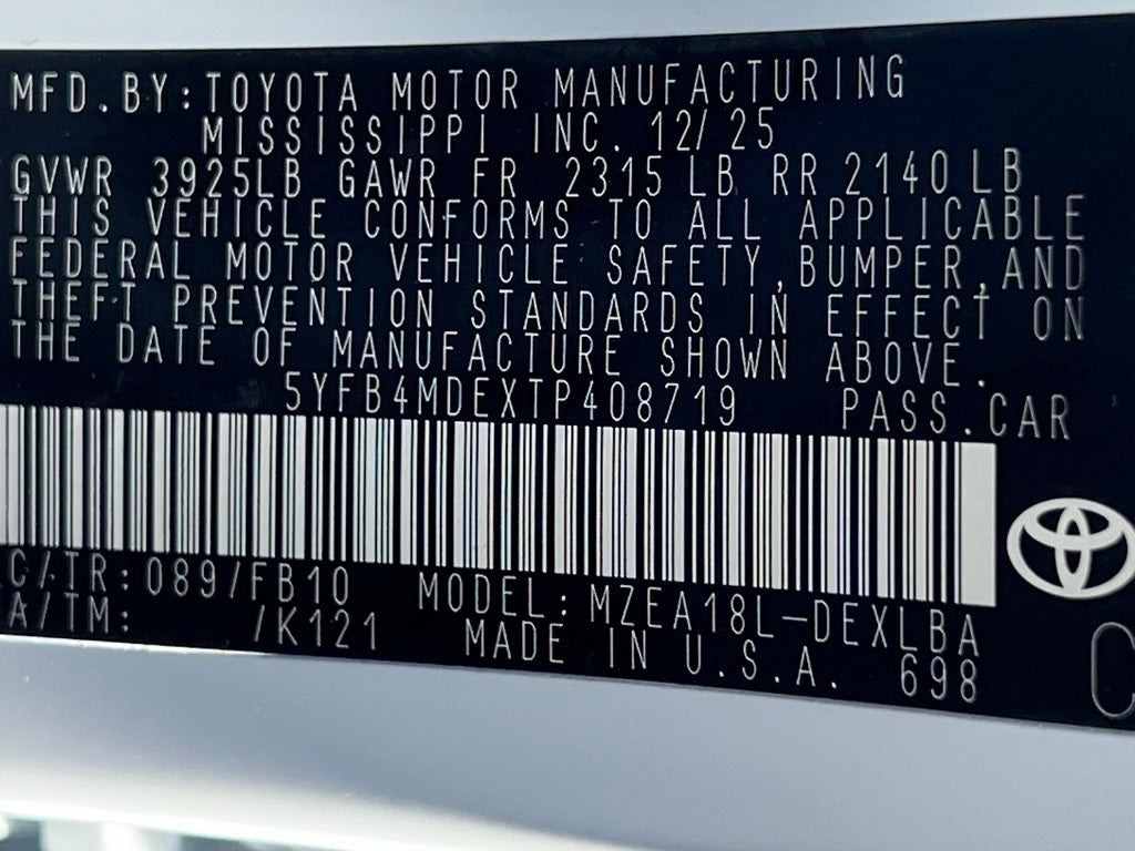 2026 Toyota Corolla LE