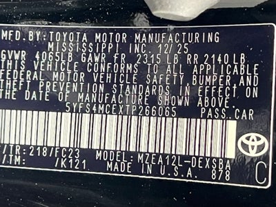 2026 Toyota Corolla SE