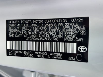2027 Toyota Prius XLE