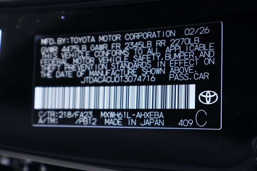 2026 Toyota Prius Plug-in Hybrid SE