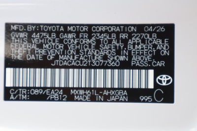 2026 Toyota Prius Plug-in Hybrid Nightshade Edition